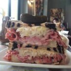 Flor de sandwich de Pastron (Pastrami).