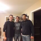 Martín con sus primos Alex y Danny