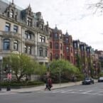 Barrio residencial al lado del centro de Boston.