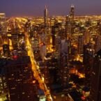 Anochecer en Chicago 360.