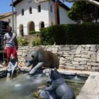 Misión de San Luis de Obispo. California se jacta de tener osos, hasta en la bandera del estado tiene un oso, pero nunca vimos uno.