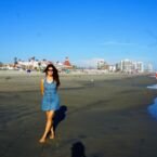 Playa y Hotel Coronado a lo lejos