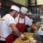 En Taco Stand. Los mejores burritos de nuestras vidas!!!
