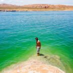 Lago Powell. Agradable temperatura del agua. Un lugar soñado y con casi nada de gente.