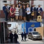 Los mariachis en Linares, pueblo de donde es el bisabuelo de Luli.