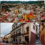 Arriba: La vista desde el mirador del Pipa; Abajo: La arquitectura y el callejón del beso.