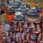 Ejemplos de talavera. Cerámica vidriada típica de la ciudad