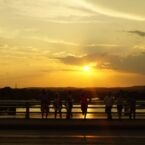 Atardecer en el mismo puente ya sin murciélagos.