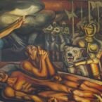 Mural de Siquieros, dentro del Bellas Artes