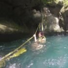 Sogas para moverse contra la corriente- Puente de Dios potosino