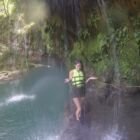 Debajo de la cascada- Puente de Dios potosino