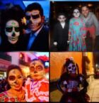 Mucha producción para el desfile de Halloween en Oaxaca.