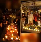 Panteón de noche. Lleno de turistas extranjeros....