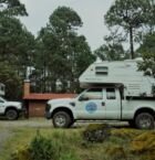 Cumbre argenta de campers en la sierra norte de Oaxaca.
