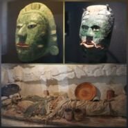 Mascadas funebres y cuerpo maya.