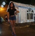 El sector de Fiesta Mexicana, evento que  ocurre todos los sábados, esta vez decorado de Navidad.