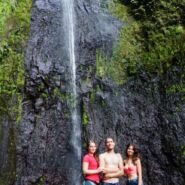Luli, Ivan y Jana en cascada San Ramón