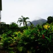 Vista desde la carretera de la Fortuna al volcán Arenal