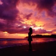 Alucinante atardecer en playa espadilla norte, ya fuera del parque