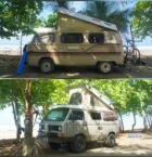 Arriba: Combi chilena de Subete a la Combi
Abajo: Combi californiana, la primera que vemos!