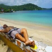 Desestresandonos en la playa de Guayra