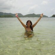 El agua trasparente y templada